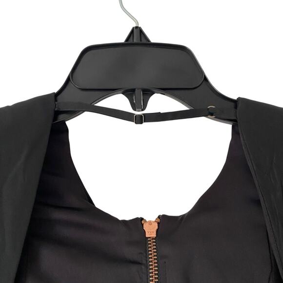 Animale Black Zipper Front and Open Back Detail si3 36 US small - Picture 7 of 8